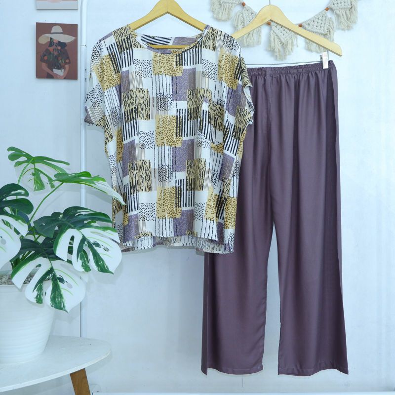 BABYDOLL JUMBO RAYON FIT TO XXXL LD 130 (CELANA PANJANG) SERI 1 LD125 LD130-PJXL 15