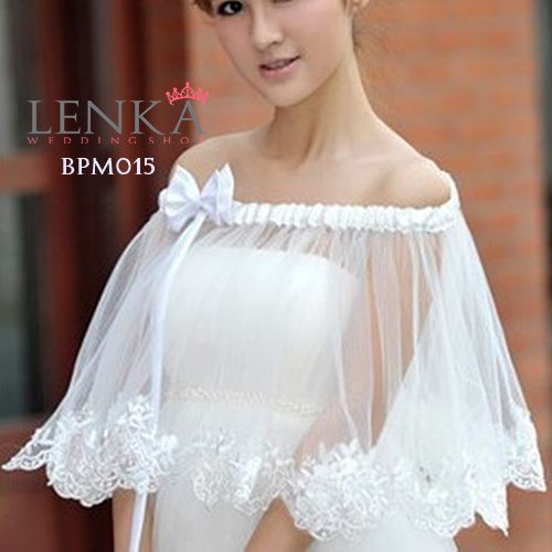 [READY STOCK] AKSESORIS BOLERO CARDIGAN PESTA PENGANTIN WANITA PUTIH BPM015