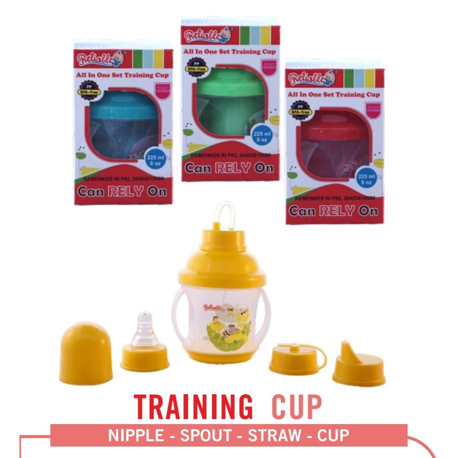 RELIABLE Training Cup 4 Step Bayi / Botol Minum Bayi Handle 6901