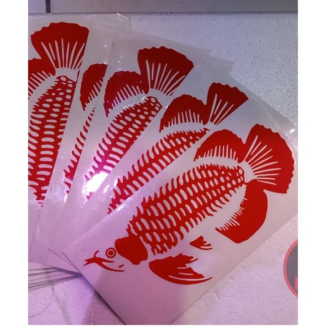 Cutting Sticker / Stiker Ikan Arowana / Arwana Untuk Tempel di Aquarium Murah