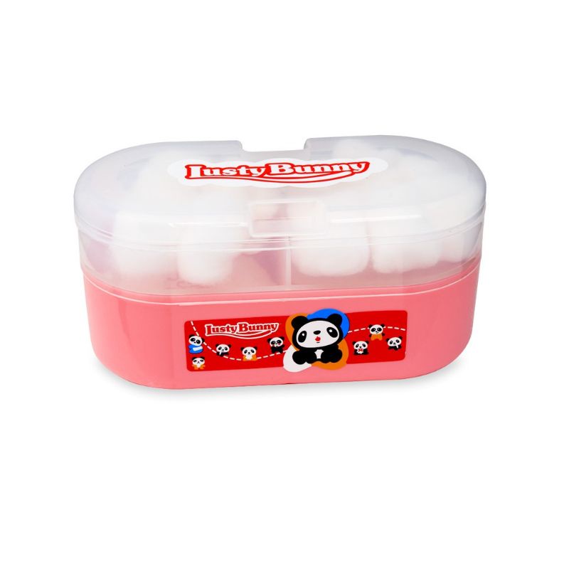 Tempat Bedak Double + Tepukan Bayi + Cotton Ball Lusty Bunny