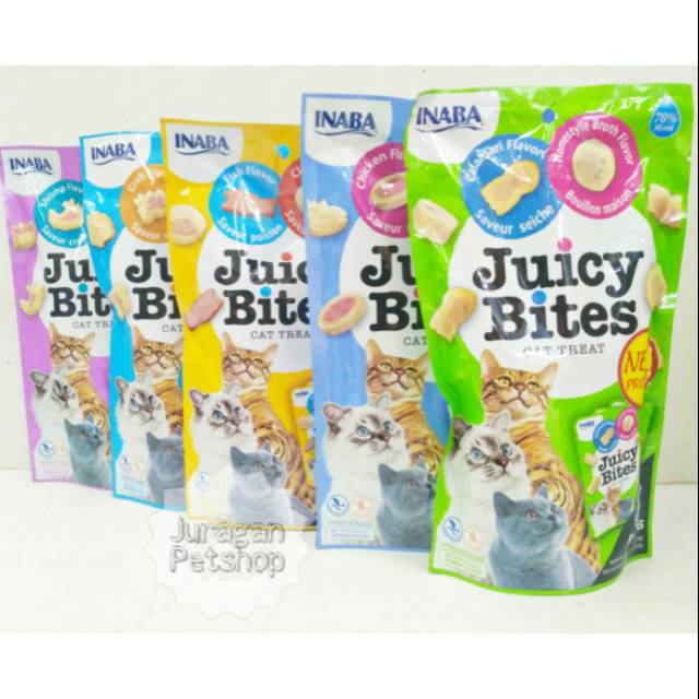 JUICY BITES Snack Kucing | INABA Cemilan Kucing Sehat | JUICY BITES Soft And Moisture!