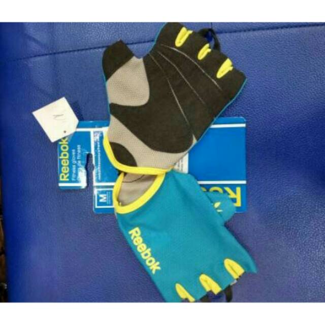 Sarung Tangan Fitness /Gloves Reebok Original Cyan / Blue