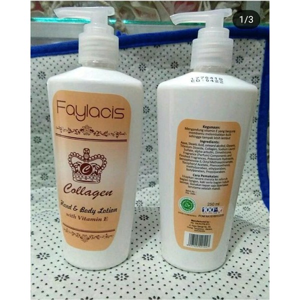 Handbody Lotion Collagen 250 ml / Lotion Collagen BPOM Hand Body Losion Faylacis Colagen