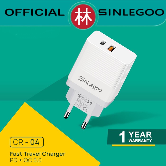 Sinlegoo CR-04 Fast Travel Charger PD-18W &amp; QC 3.0