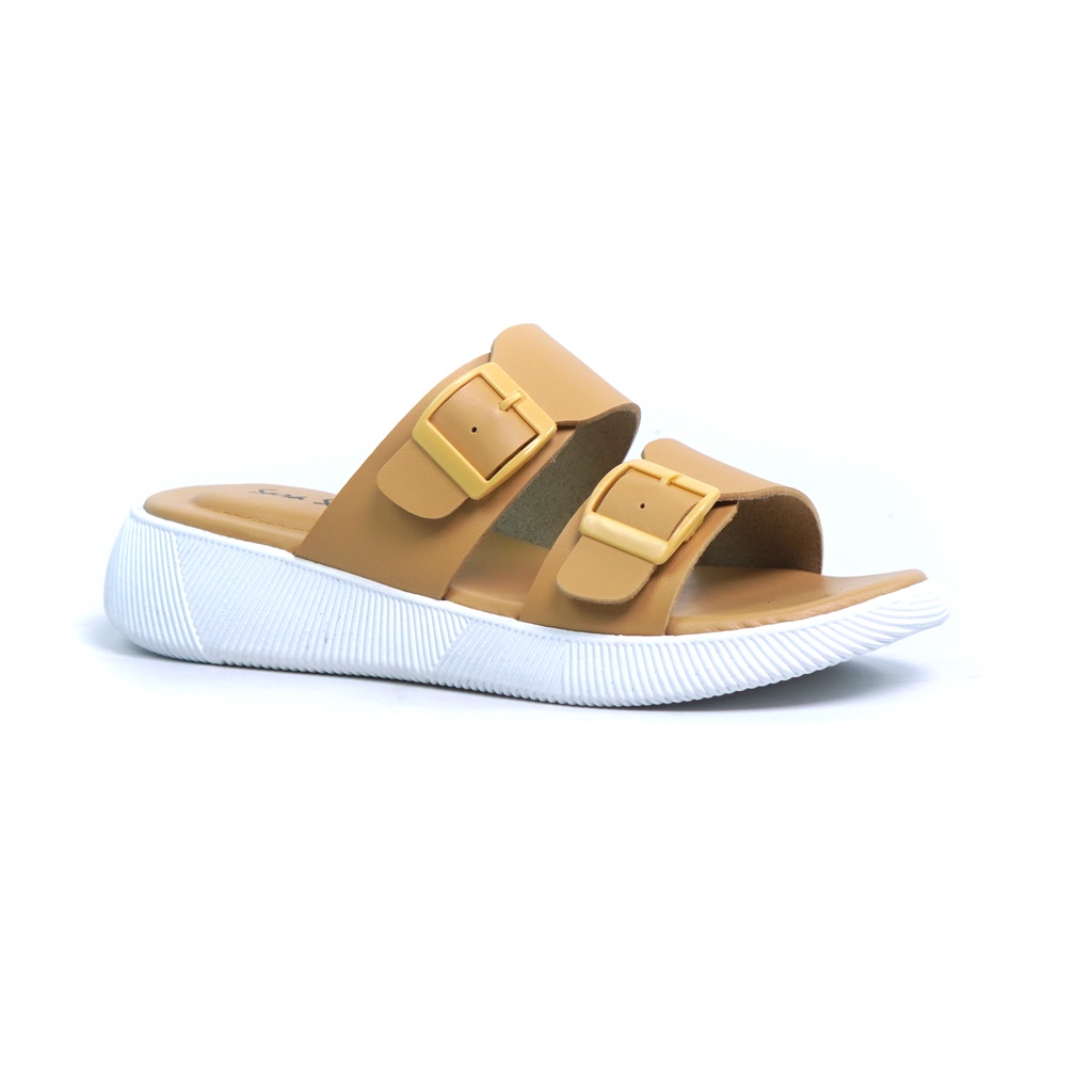 Harga Promo Sarasara JEAN Sandal Birken Wanita Kekinian Terbaru Murah-yellow