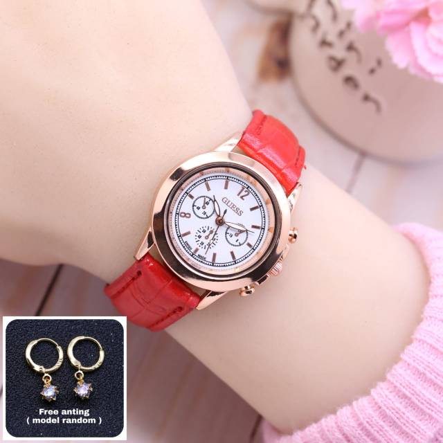 Jam Tangan Wanita Guess Limited Free Anting