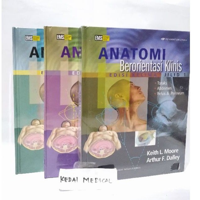 PAKET 3 BUKU ANATOMI BERORIENTASI KLINIS JILID 1, JILID 2 &amp; JILID 3 KEITH L. MOORE ORIGINAL