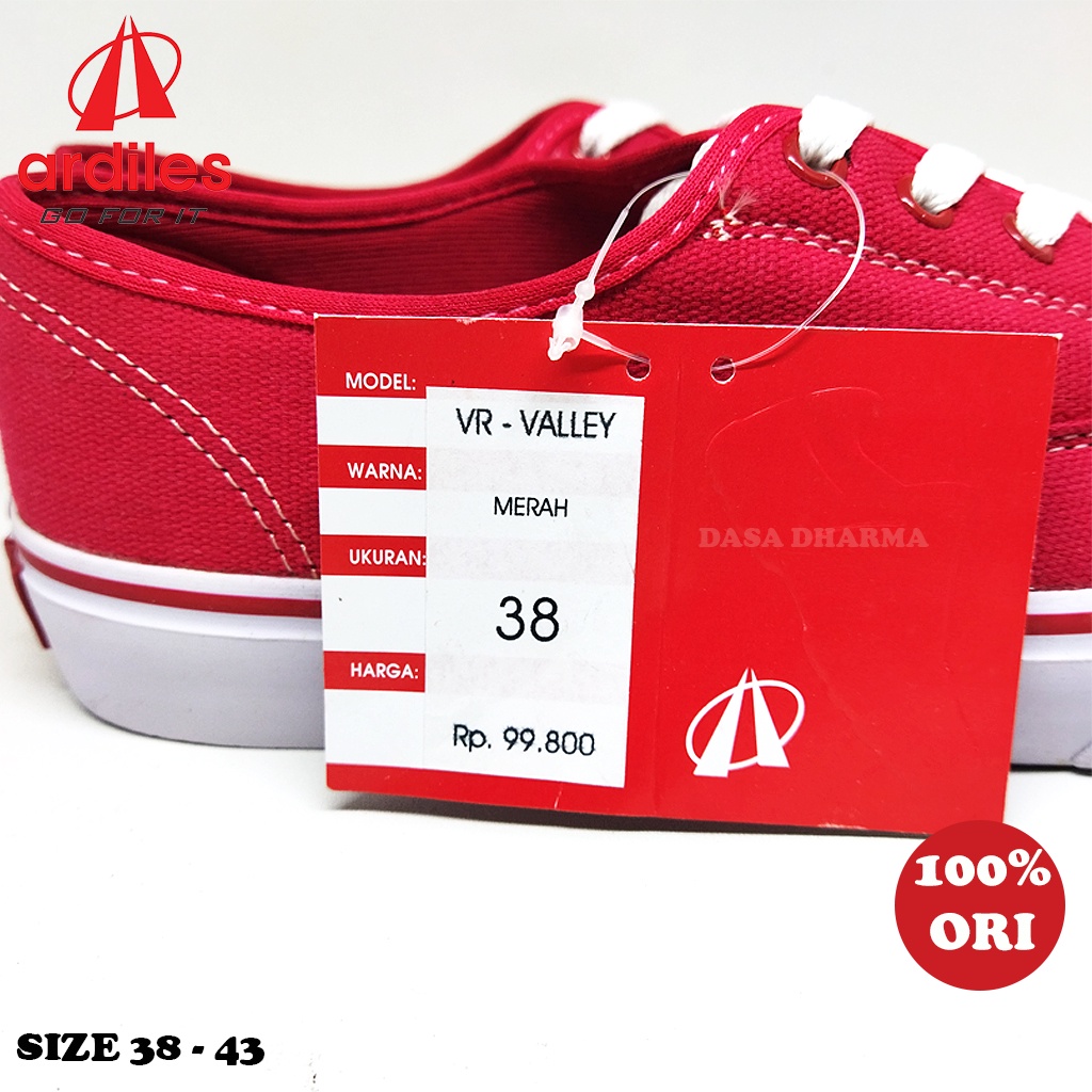 Sepatu Ardiles Pria Sneakers Original 100% Merah