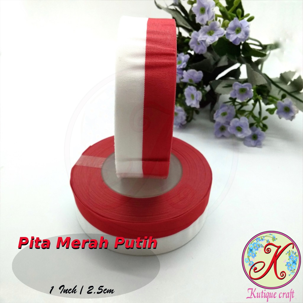 Pita Merah Putih 1 Inch / 2,5 cm per roll