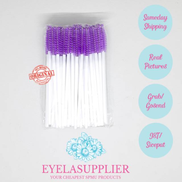 50 pcs mascara wand  sisir bulu mata disposal