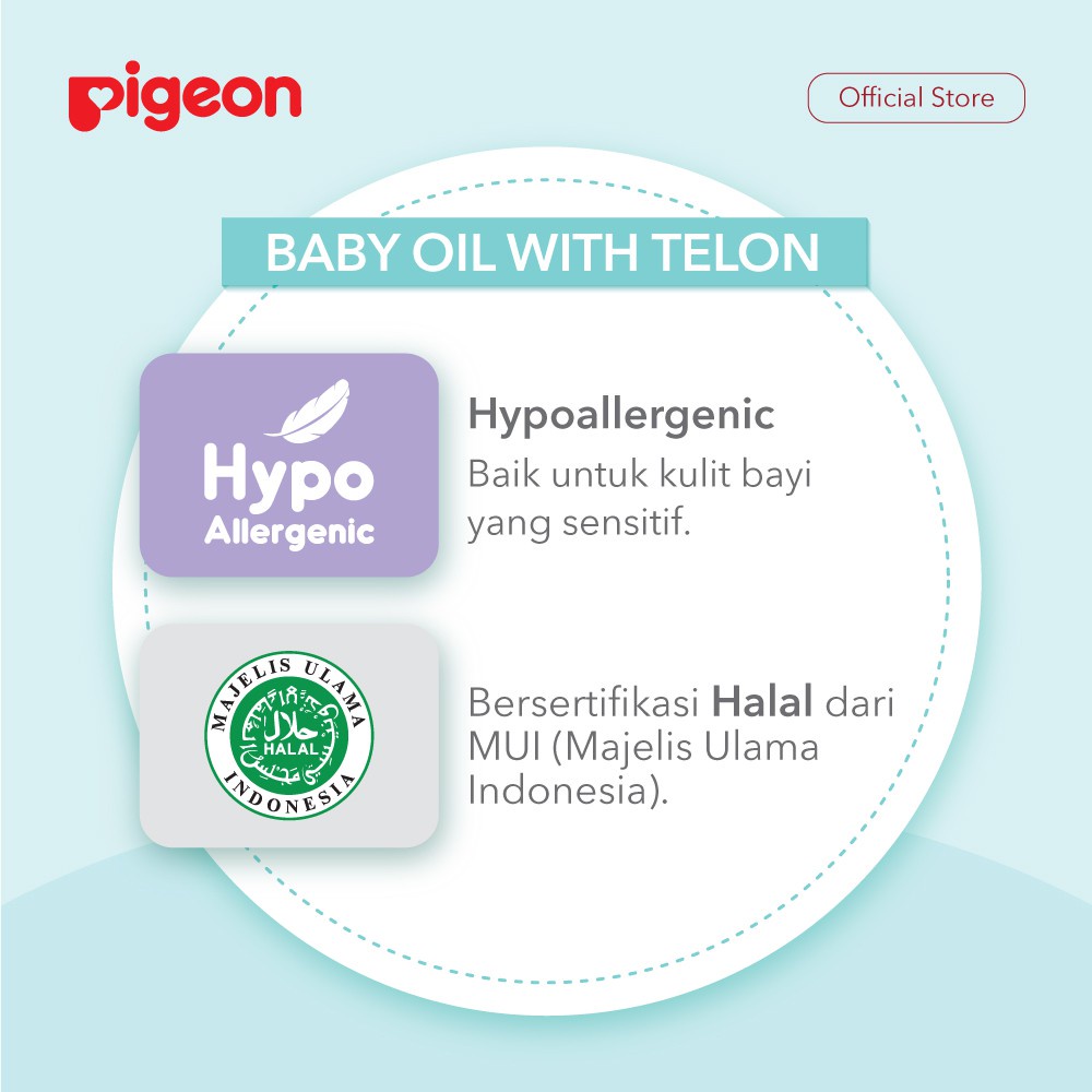 Castle - Pigeon Baby Oil With Telon 115ml - Baby Oil Chamomile 100ml - Pigeon