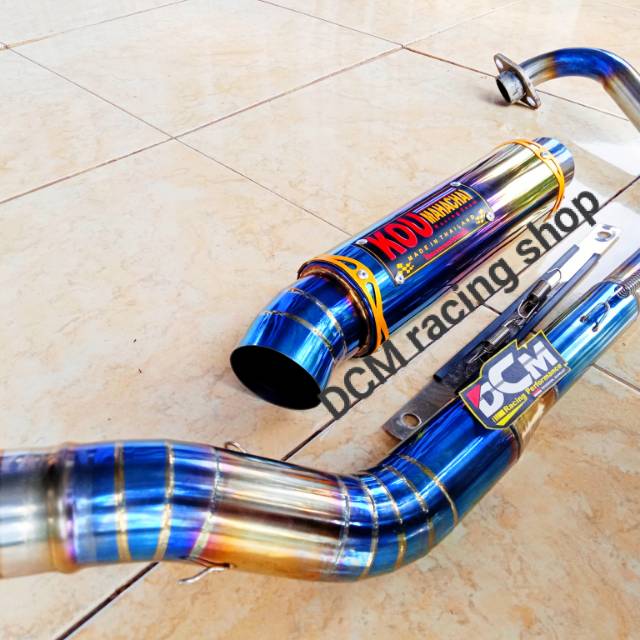 Knalpot racing kou full blue moon full system Vixion old/Vixion new