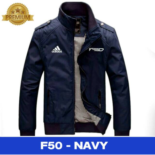 JAKET F50 ADIDAS NAVY CASUAL WATERPROOF PLAYMAKER BOLA PARASUT MURAH JACKET DISTRO PRIA TERBARU 2018