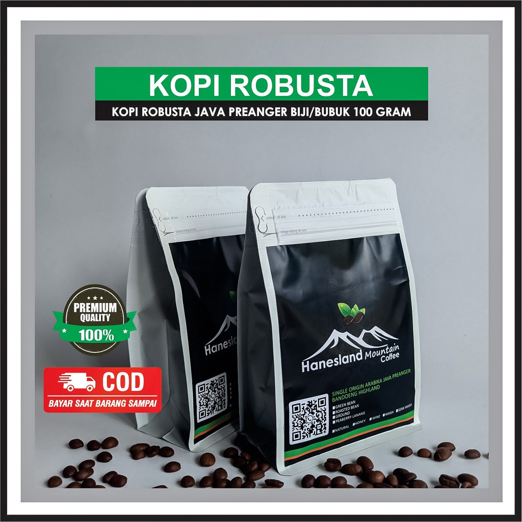 

KOPI BUBUK BIJI ROBUSTA 100 GRAM Kopi Aroma Harum Bandung