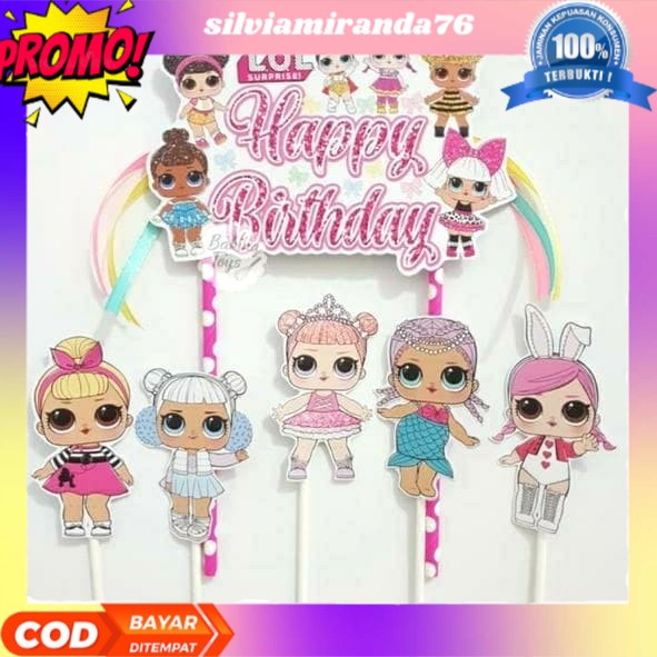 COD MURAH LoL Surprise Pingky Topper Cake Birthday / Hiasan Kue Ulang Tahun