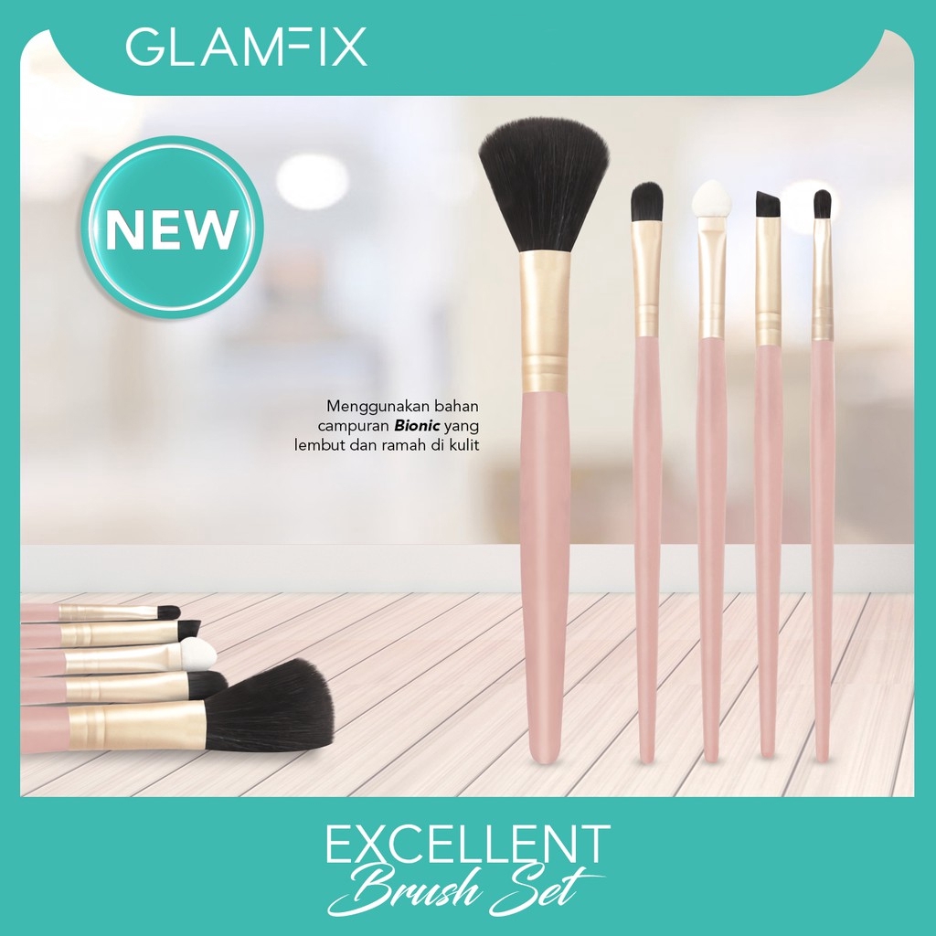 Jual GLAM FIX Excellent Brush Set | GLAMFIX | Shopee Indonesia