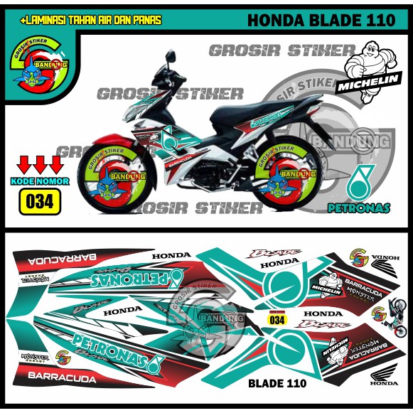 STRIPING VARIASI HONDA BLADE 110 PETRONAS