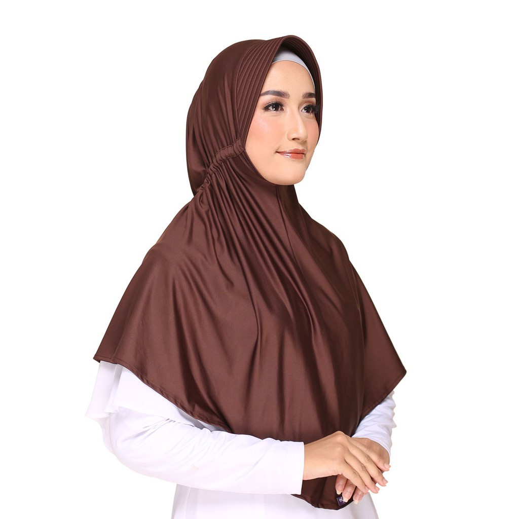 Elzatta Jilbab Instan Polos Zaria Sahara L-1