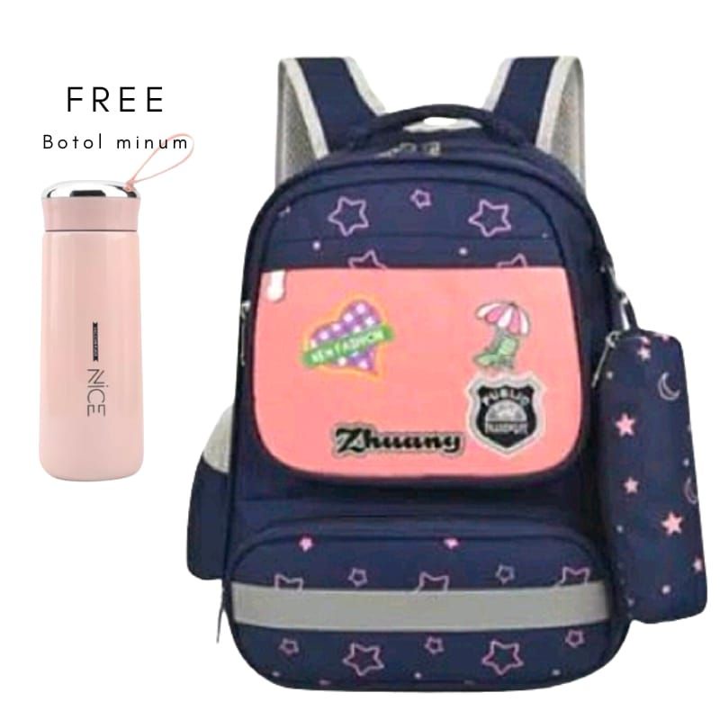 (COD)Backpack Ransel Tas Anak Bintang Bintang Kuda Laut