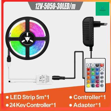 TD - CGC MRTOPELE RGB LED Strip 2835 300 LED 5M with Remote Control - GB302