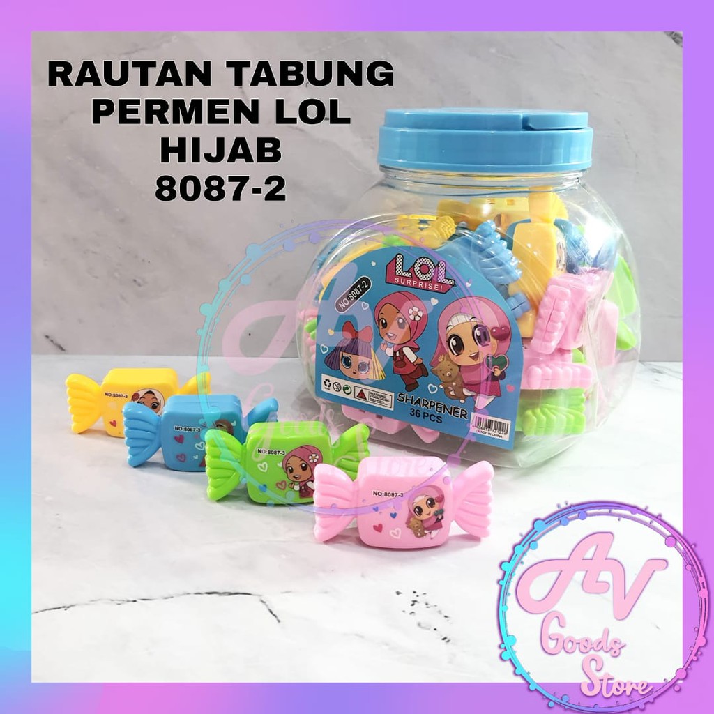 

rautan / serutan pensil lucu / 1PCS RAUTAN TABUNG PERMEN LOL HIJAB 8087-2