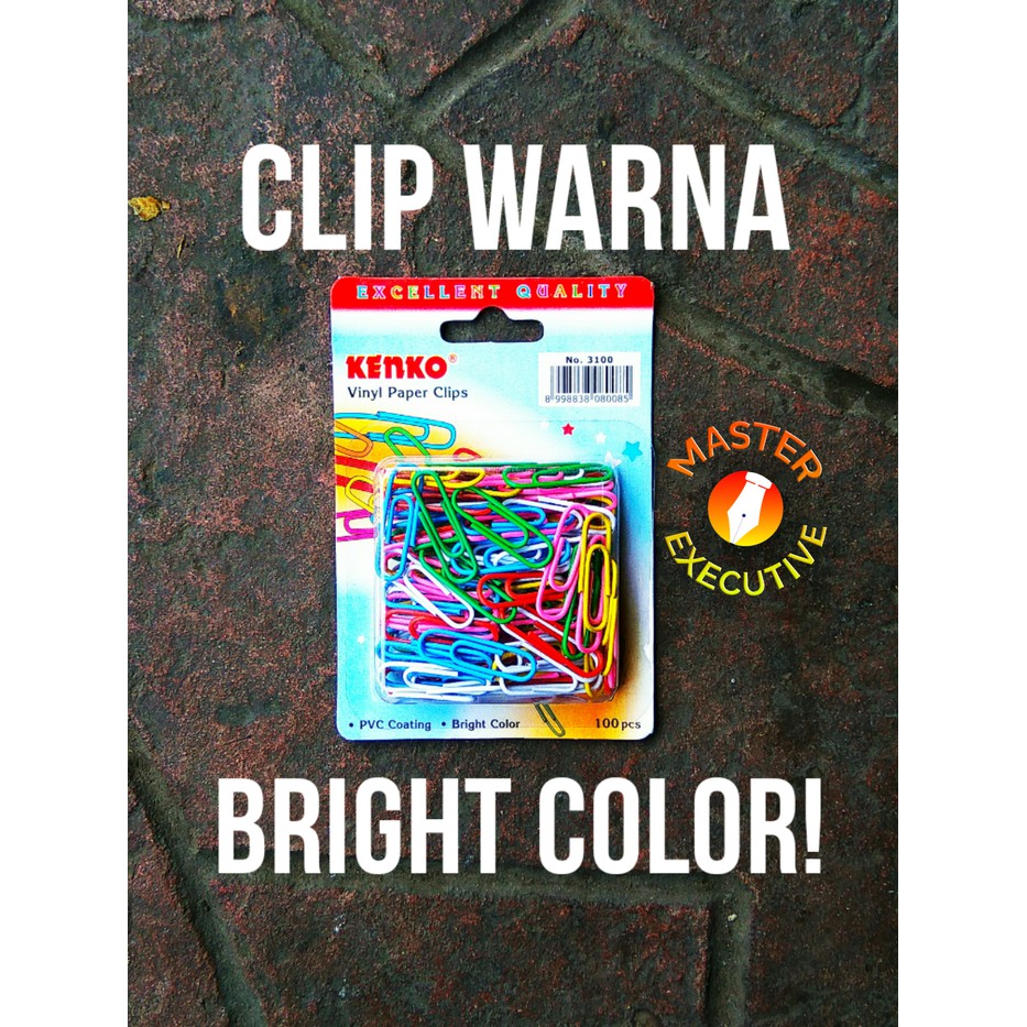 [Set] Kenko Color Paper Clips / Klip Penjepit Kertas Warna isi 50 Buah