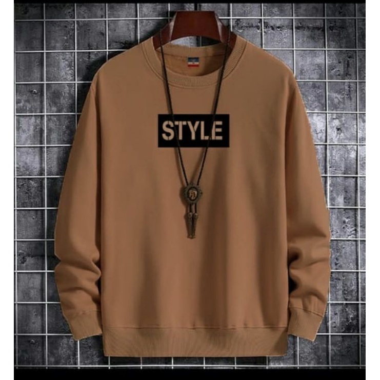SWEATER CREWNECK PRIA STYLE/BASIC PRIA WANITA TERMURAH BAHAN PLEECE