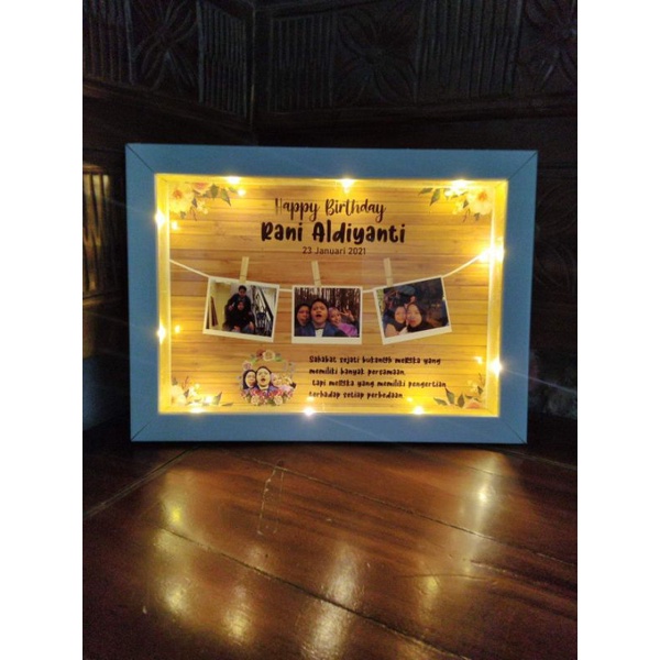 

PROMO paket frame dengan lampu untuk usaha kado