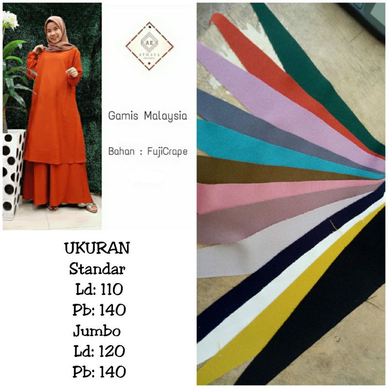Baju Gamis Melayu Malaysia Polos