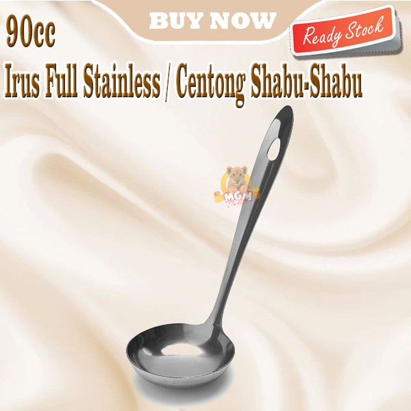 Irus FULL Stainless Steel ANTI KARAT 90cc sendok shabu2 centong kuah