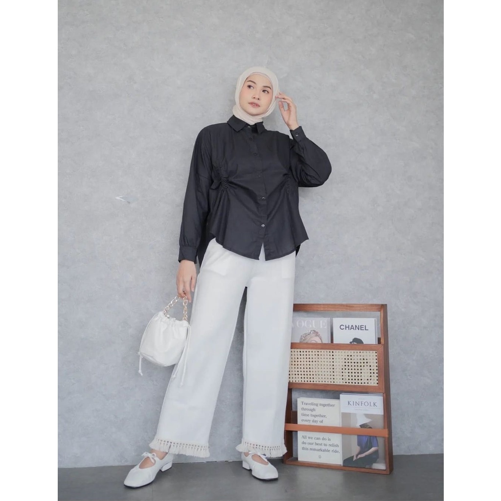 KIENA TOP BLOUSE // RYCIE KEMEJA FULL KANCING KERUT