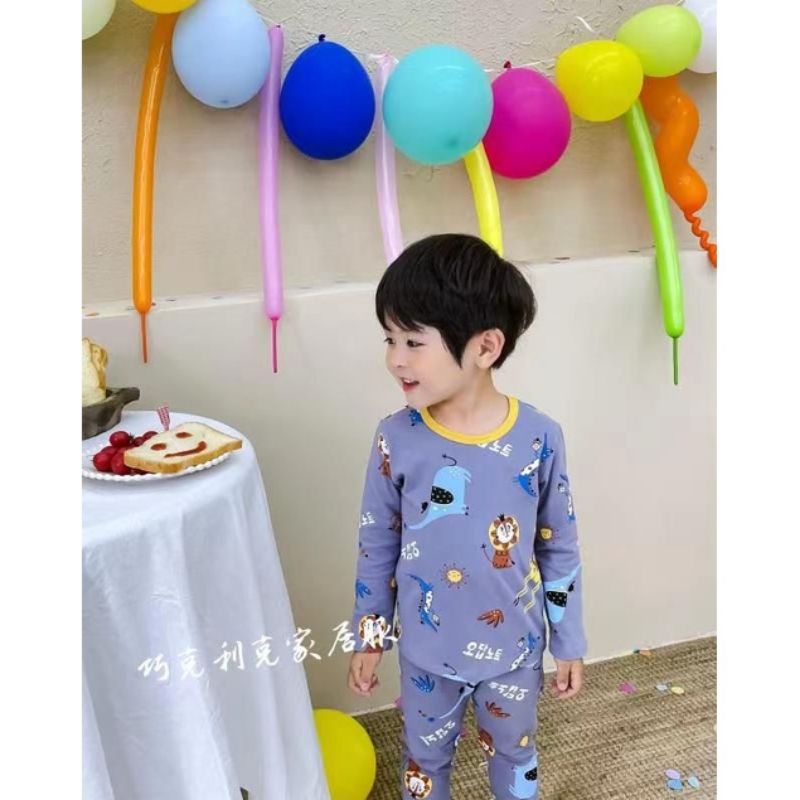 setelan piyama anak import/setelan baju tidur anak usia 6bulan-10thn