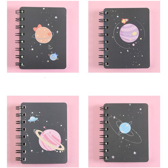 Notebook Gambar GALAXY / Notes Buku Memo Mini Gambar Luar Angkasa Planet Lucu / Buku Mini Imut / Notes Planet Simple