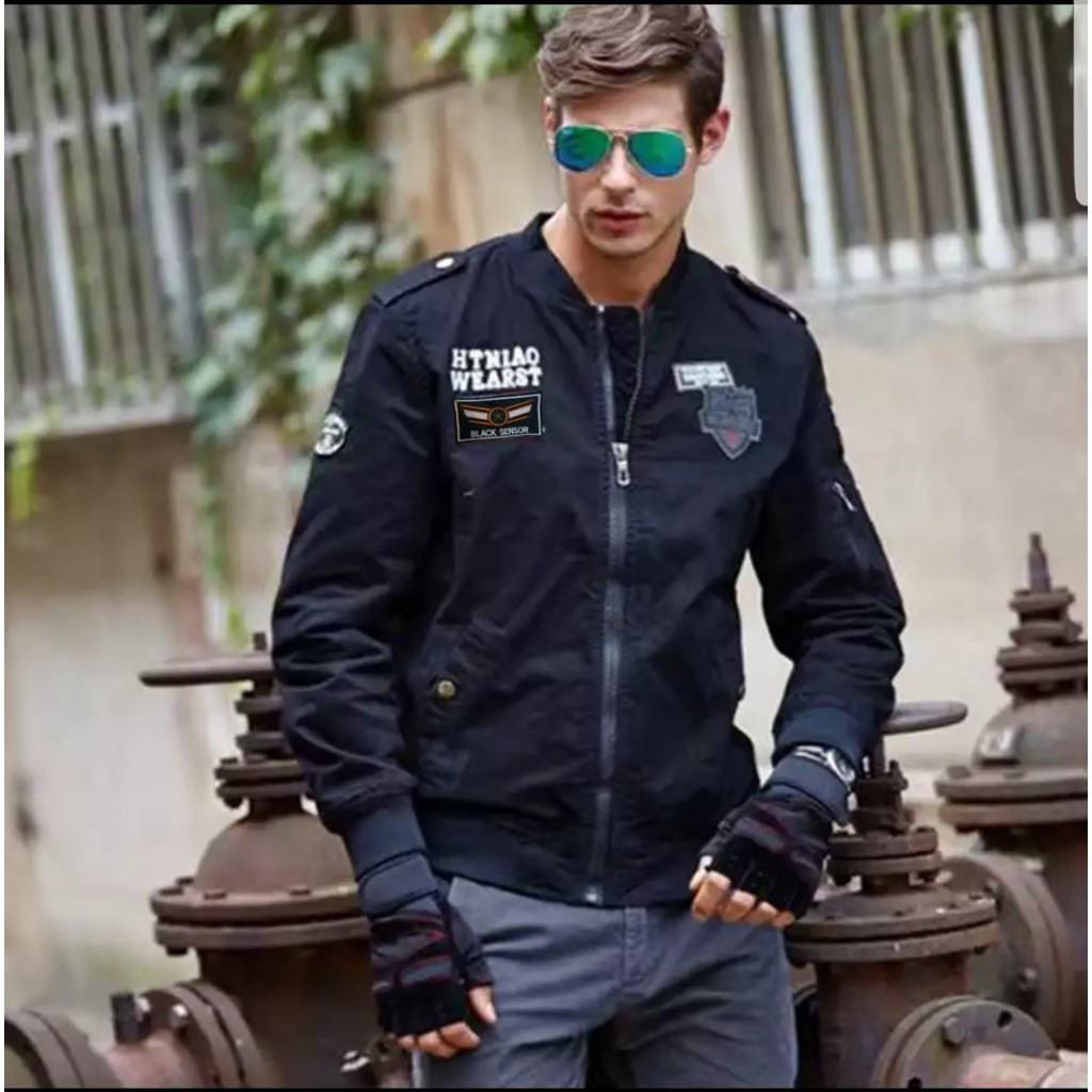 (COD) Jaket Bomber Pria Sensor Aragon Tahan Angin Tersedia 5 Warna