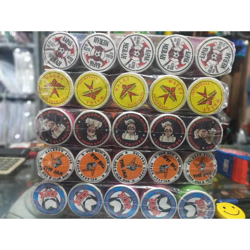 BENANG GELASAN TALI POCONG/KAPAK MERAH/WALET TANGERANG/JOKER/THE JACK / 1 PACK ISI 10 PCS