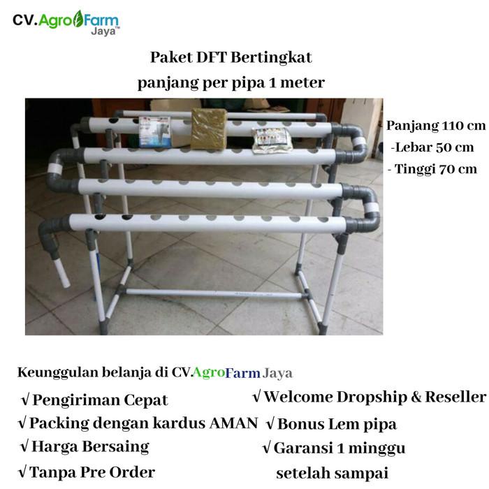 INSTALASI MODUL KIT HIDROPONIK SET DFT 20 - 36