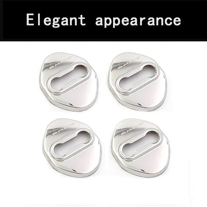 4Pcs Penutup Kunci Pintu Mobil Kunci Bahan Aluminium Alloy Toyota Camry 2012-2020