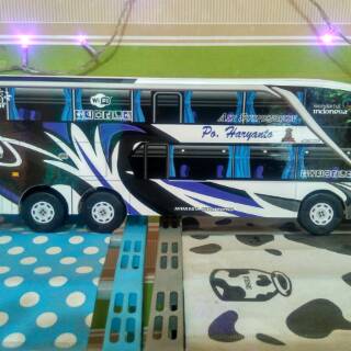 Image of thu nhỏ Miniatur bus bis Haryanto Double Decker #3