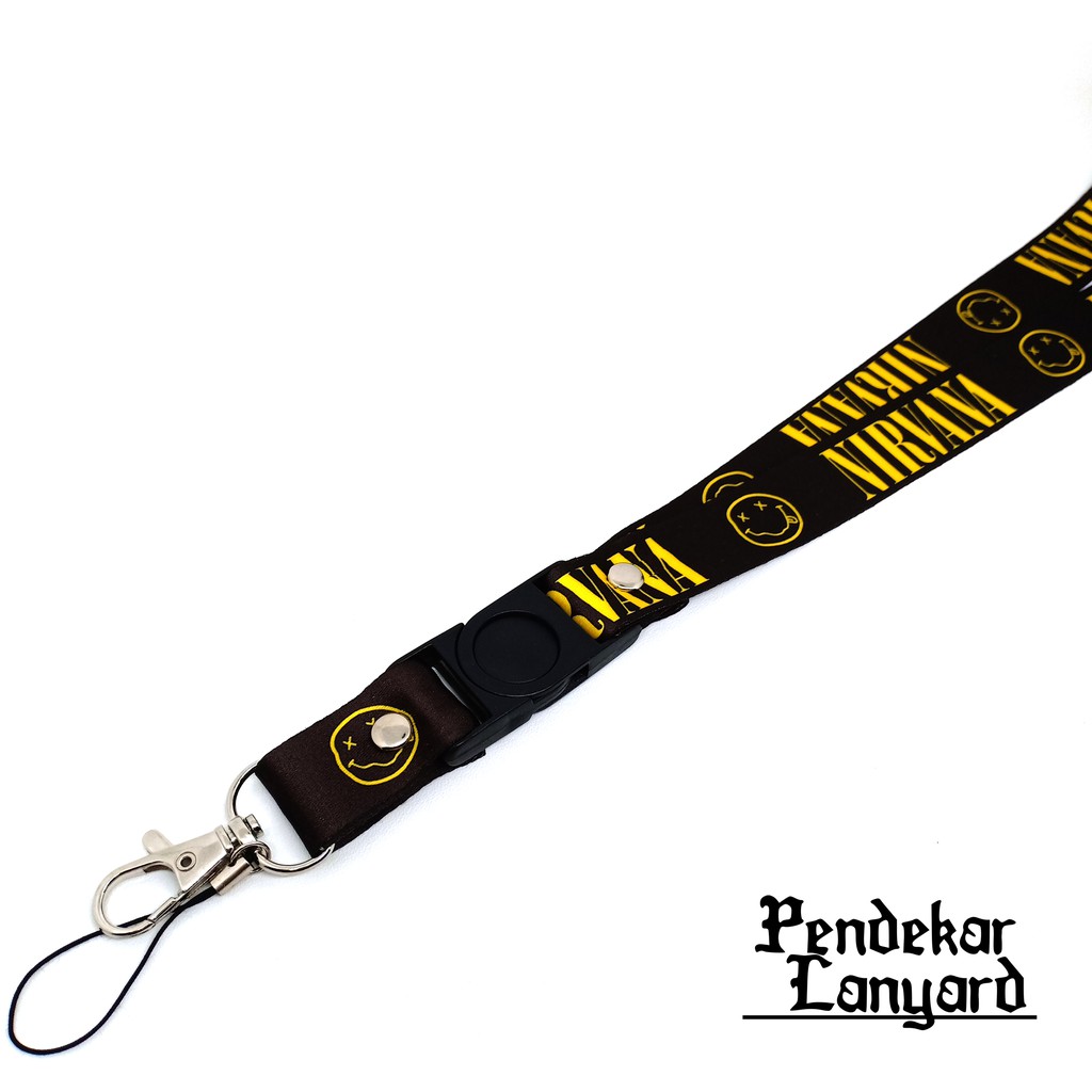 LANYARD BAND NIRVANA TALI ID CARD GANTUNGAN HP PODS NAME TAG