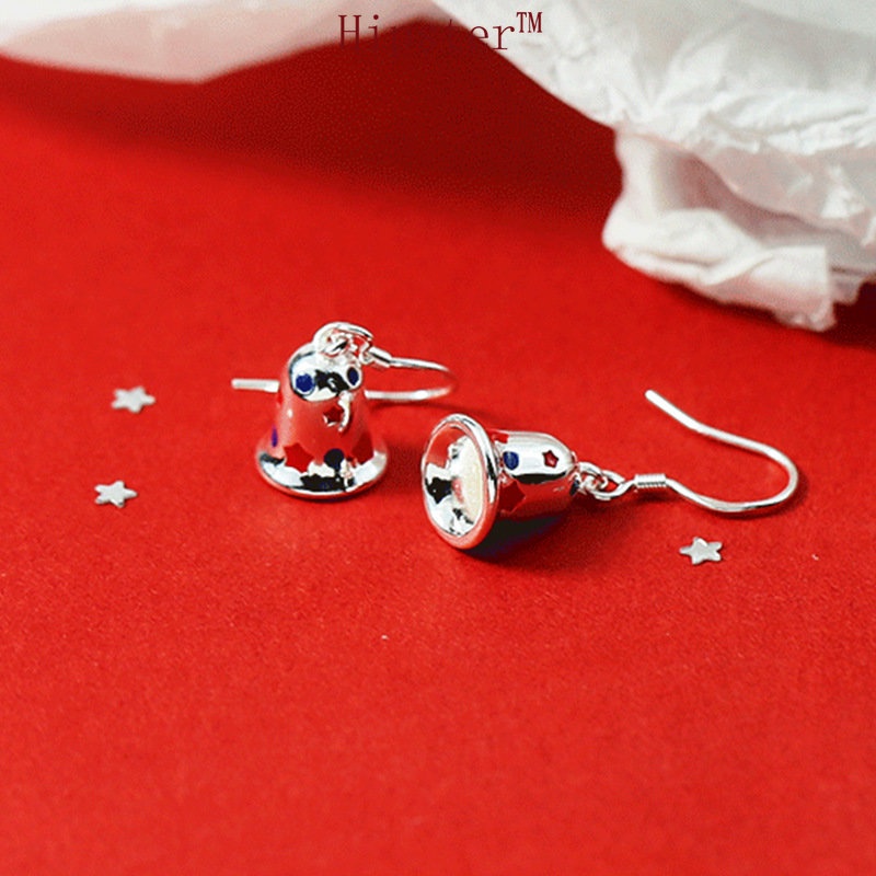 Anting Tusuk Sterling Silver 925 Model Lonceng Natal Untuk Wanita