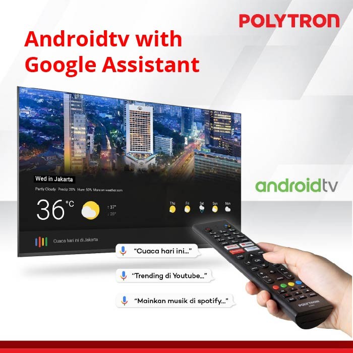 POLYTRON PLD 50UG9959 4K HDR Smart Android TV 50 inch