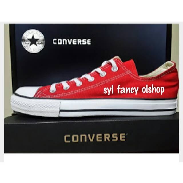 sepatu converse ox Red Original 100% BNIB vietnam - converse shoes - all star basic sneakers unisex