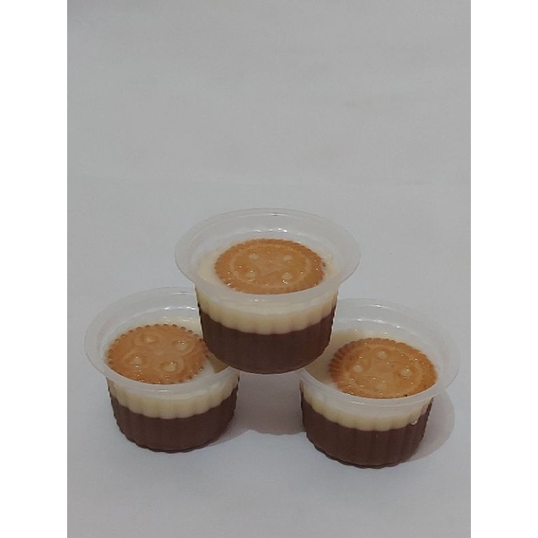 

Puding biskuit / hampers puding susu / makanan hantaran / cokelat vanila