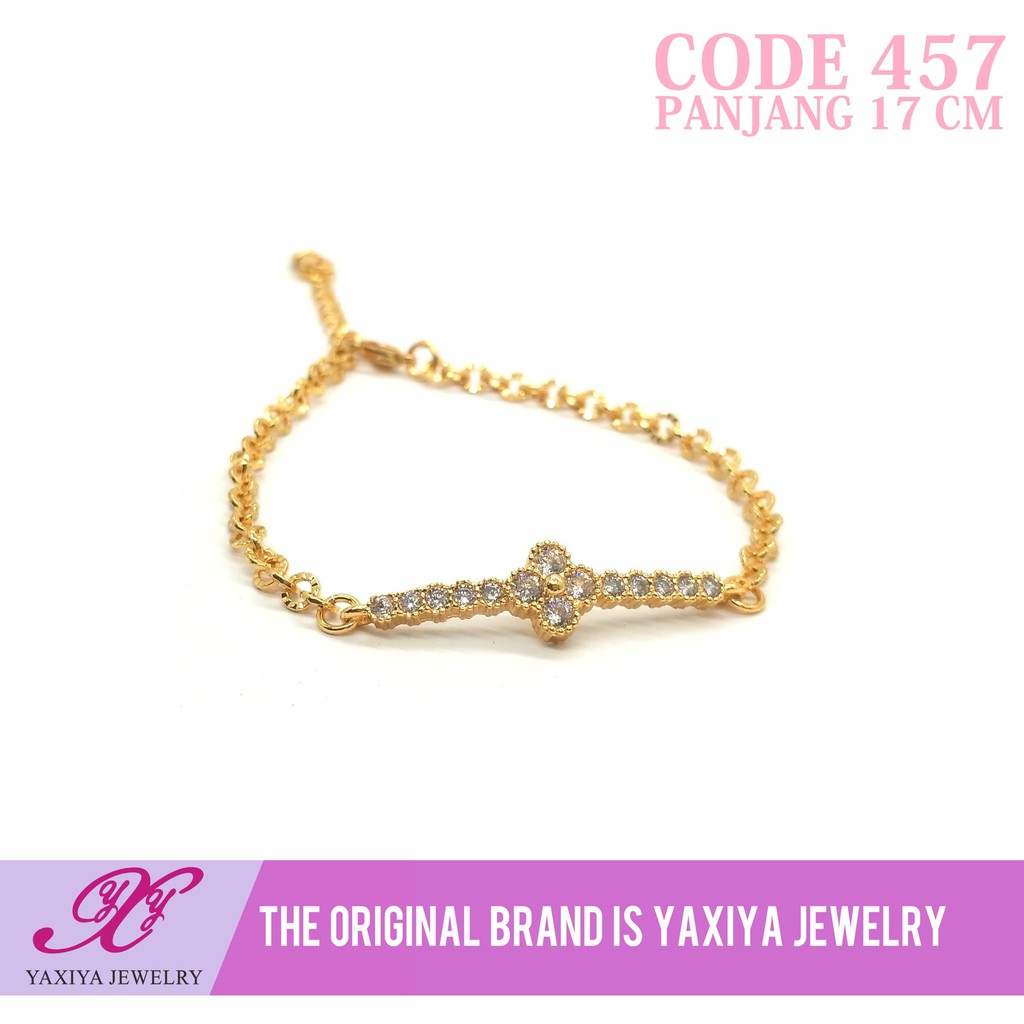 

Gelang rantai lapis emas Perhiasan imitasi Gold18k Yaxiya Jewelry 457