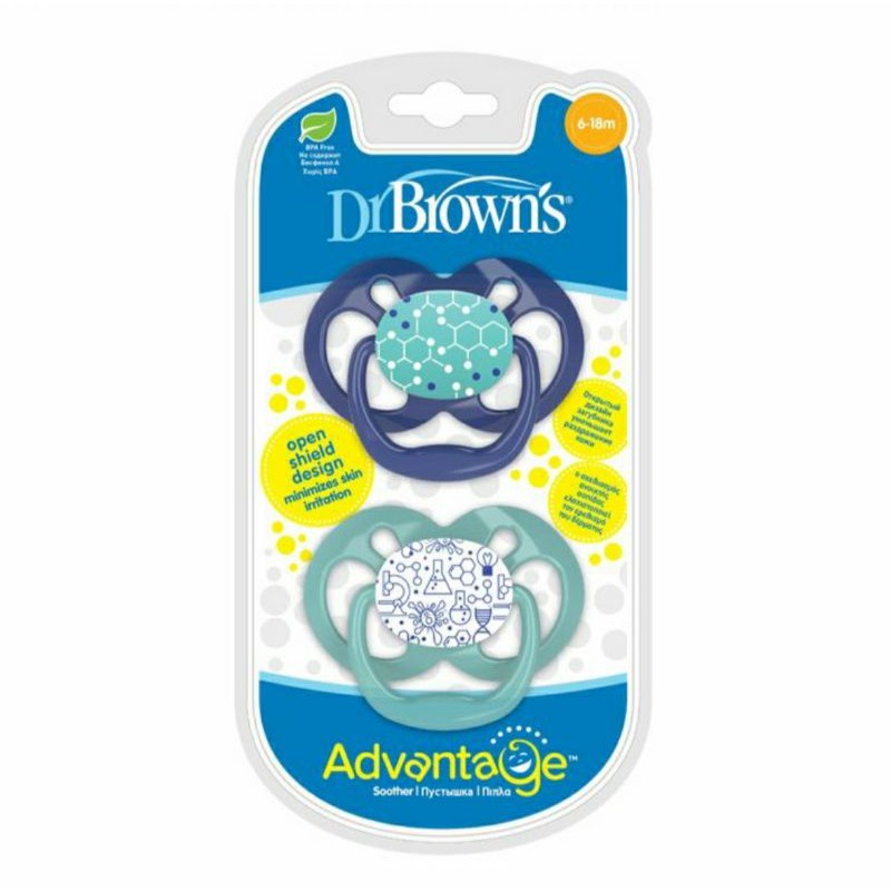 DR. BROWN'S Advantage Pacifier - Empeng Baby Glow In The Dark