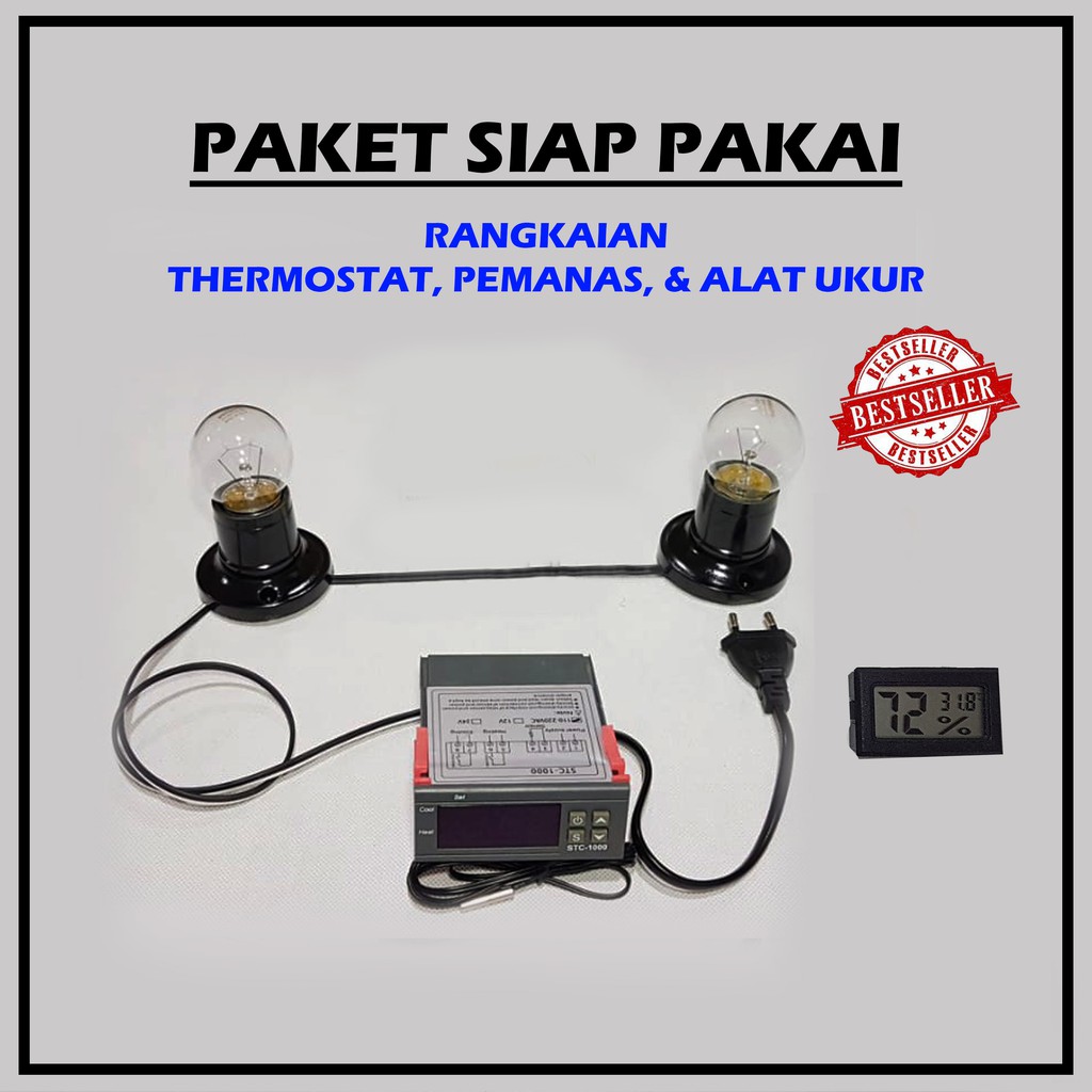 PSP Paket Siap Pakai Thermsotat Digital Mini Hygrometer Digital Untuk Mesin tetas Telur Otomatis