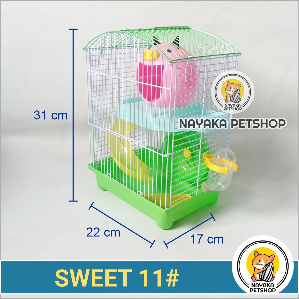 Sweet 11# Kepala Babi Kandang Hamster Murah Tingkat 2 Lantai Rumah