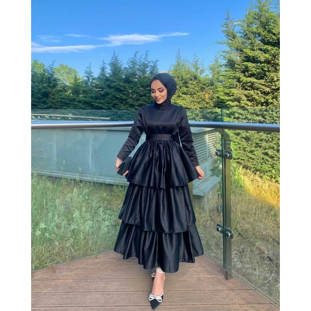 GAMIS TULIP TURKI DEWASA GAUN TUMPUK PREMIUM GRADE A