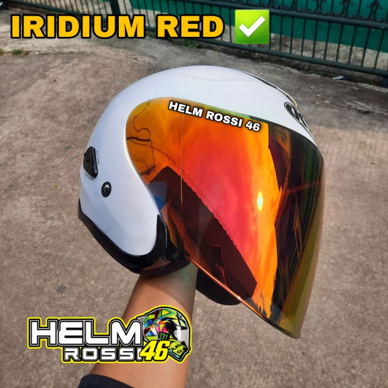 Visor KYT Kyoto INK Dynamic Venom Gratis Rachet Iridium Blue Red Gold Merah Gold Silver Tanpa Rachet